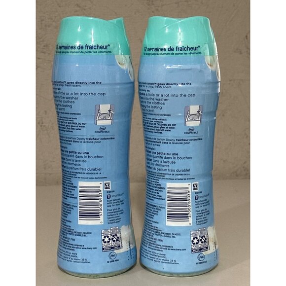 2 Pack- Downy Cool Cotton In-Wash Scent Booster Beads 8.6 Oz - Picture 2 of 3